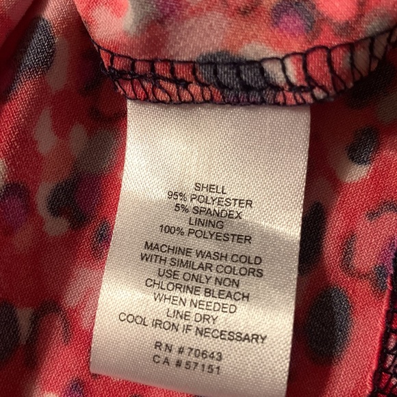 Sleeveless multi-pinks and navy above the ankle dress - Picture 7 of 7